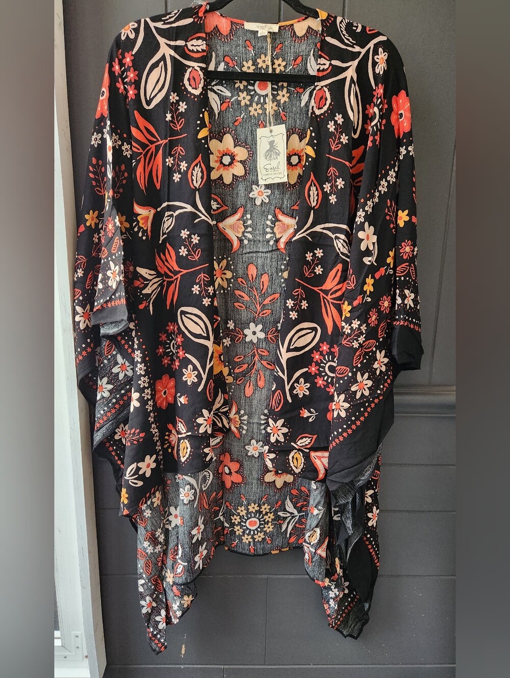 Easel Fall Floral Kimono